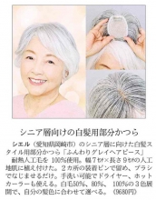 〈新聞〉日経MJ 4/24号【ふんわりグレイヘアピース】が紹介されました。